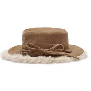 Faux Fur Beret and Sunglasses Set